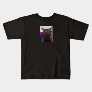 CAT ZONING OUT MEME Kids T-Shirt
